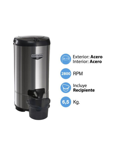 Secarropas Centrifugo Kohinoor 6,5 Kg Acero Inoxidable A-665 2